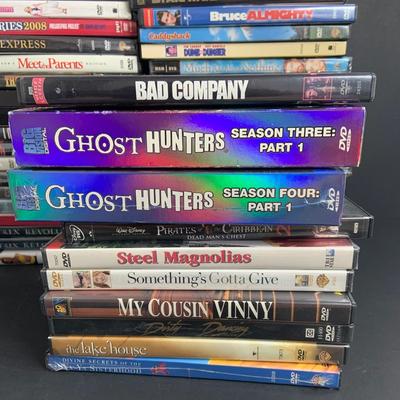 LOT:44: Large Collection of DVD's Many Unopend in Shrinkwrap, Gone with the Wind Box Set VHS and Jane Austin Audio Book Set