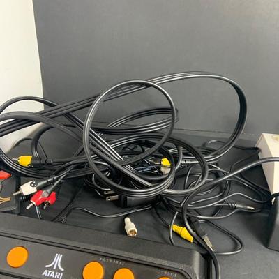 LOT:46: Atari Flashback Gaming Console and Assortment of Miscellaneous Chargers, Controller and More