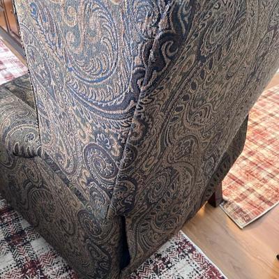 LOT 58: Print Recliner and Chairside End Table