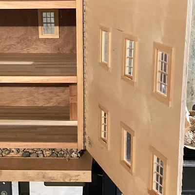 LOT 70: Handcrafted Wooden Doll House with Parts and Accessories
