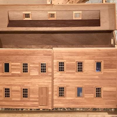 LOT 70: Handcrafted Wooden Doll House with Parts and Accessories