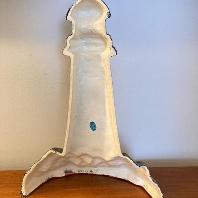 LOT 75: Cast Iron Lighthouse with Collection of Wooden Tall Ships (Flying Cloud, Confection and More)