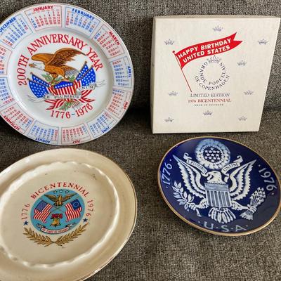 LOT 95: Patriotic Collectible Plate Collection and More