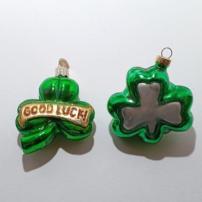LOT 115: Set of Seven Old World Christmas St. Patrick's Day / Irish-Themed Ornaments w/ One Other