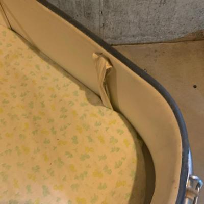LOT:151: Vintage Chrome Wheeled Suithun Baby Carriage and Baby Dolls