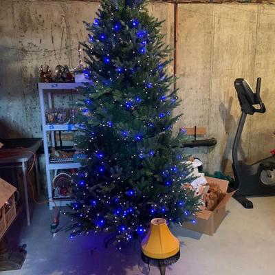 LOT:157: Color Show Remote Controlled Pre-Lit Christmas Tree and a 
