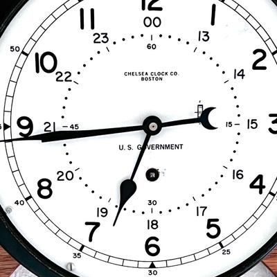 U.S. Government - Chelsea Engine Room Ship Clock - Model 12 EGI Movement