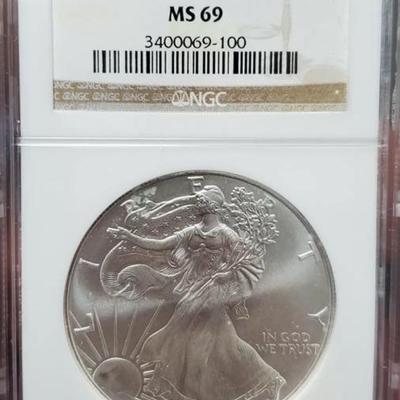 1996 Silver Dollar NGC MS 69Eagle