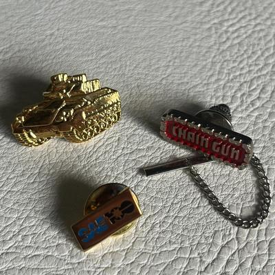 Assorted Military Tank Cuff Links and Tie Clips/Pins 
