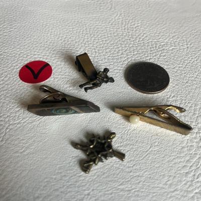 Assorted Tie Clips and Pin