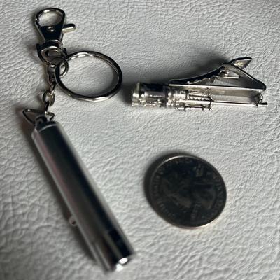 Assorted Pin, Tie Clip and Small Flashlight Lot