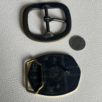 2-Piece Gold Tone Belt Buckles