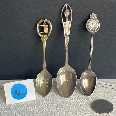 3-Piece Provo, Seattle and Victoria, British Columbia Collectors' Spoon Set (1) is Sterling silver!