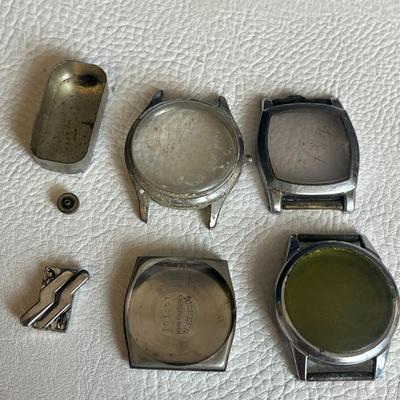 Various Watch Faces and Backs and Watch Parts