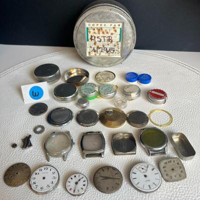 Various Watch Faces and Backs and Watch Parts