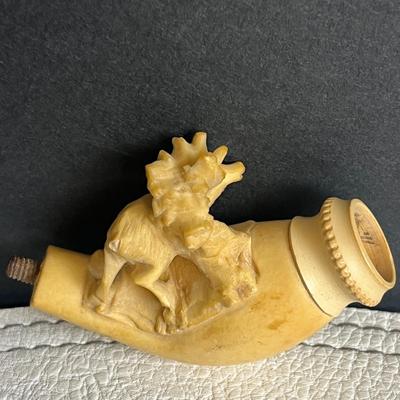 2-Piece Hand-Carved Meerschaum Pipe Attachments!