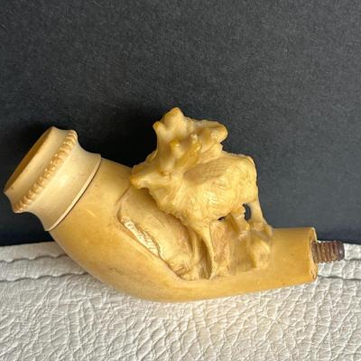 2-Piece Hand-Carved Meerschaum Pipe Attachments!