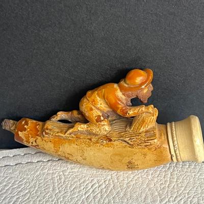 2-Piece Hand-Carved Meerschaum Pipe Attachments!