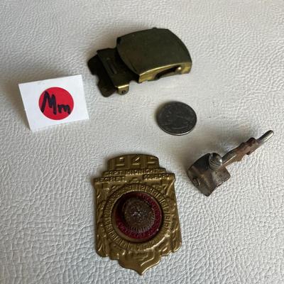 Captain Midnight Secret Squadron Decoder Badge, Belt Buckle and Cap Gun Hammer