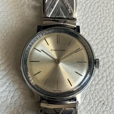 Endura Silver-Tone Wrist Watch - Chrome and Stainless Steel