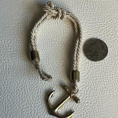 Various Set of Gold-Tone Broaches, Charm and Anchor Bracelet