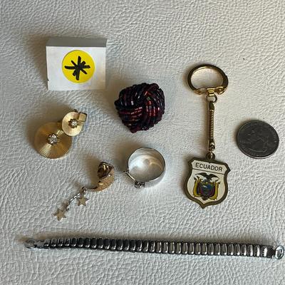 Various Set of Single Clip-on Earrings and Keychain