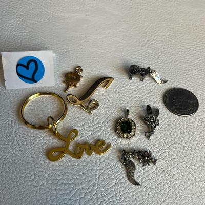 Various Metal Mix with Keychain, Necklace Charm and Pins etc.