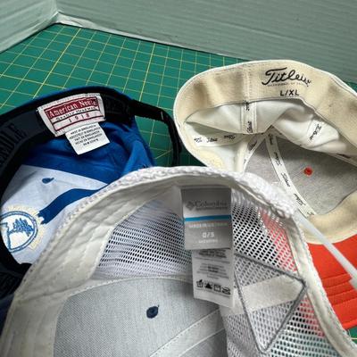 Set of 3 Hats - Pebble Beach Golf, Titleist and Columbia Hats!