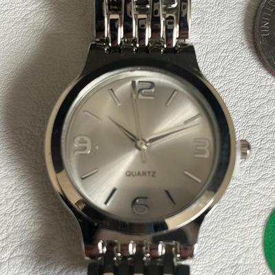 Silver-Tone Quartz Wrist Watch with Stainless Steel Back - Perfect Condition!