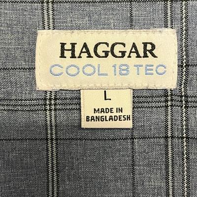 Men's 'Haggar' Short Sleeve Button-down Shirt - Size L