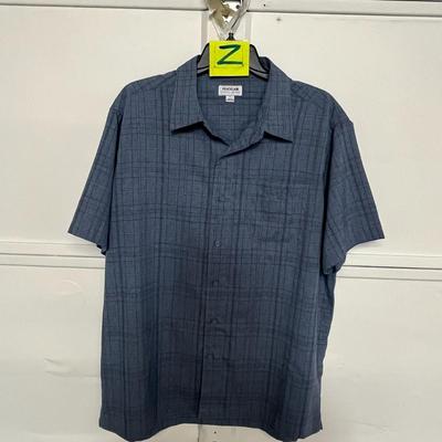 Men's 'Haggar' Short Sleeve Button-down Shirt - Size L