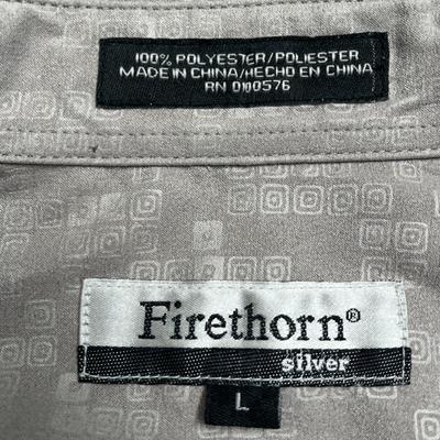 New with Tags 'Firethorn' Microfiber Button-down Men's Top - Size L