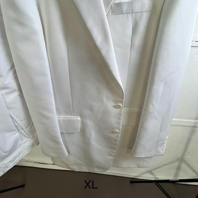 White 'Cintas' Uniform Blazer and Pleated Dress Pant Set - Size 38