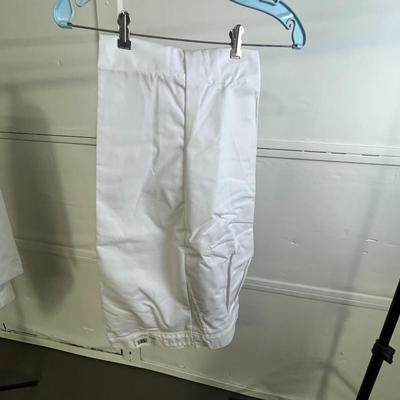 White 'Cintas' Uniform Blazer and Pleated Dress Pant Set - Size 38