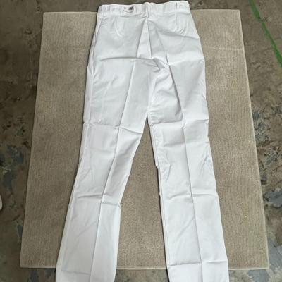 White 'Cintas' Uniform Blazer and Pleated Dress Pant Set - Size 38