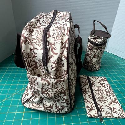 New 'Soho Designs' Stylish Diaper Bag with Additional Supply Bags