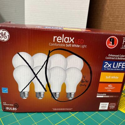 Lot of Various Lightbulbs (One box with 4 Missing Bulbs)