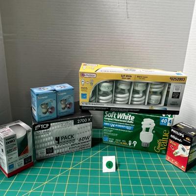 Lot of 7 Boxes of Various Lightbulbs