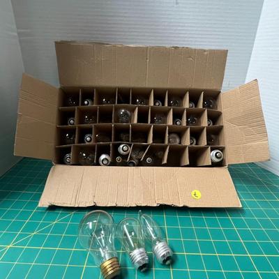 Box of Miscellaneous Sized Lightbulbs