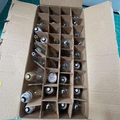 Box of Miscellaneous Sized Lightbulbs
