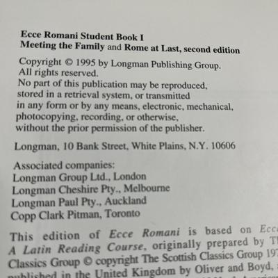 ECCI ROMANI I and III Latin Reading Books (Second Editions)