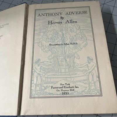 Anthony Adverse by Hervey Allen - 1933