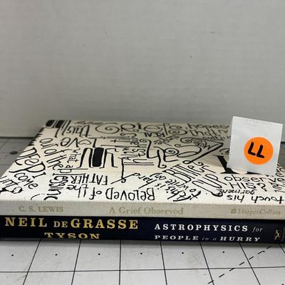 Set of 2 Books - A Greif Observed by C.S. Lewis and Astrophysics for People in a Hurry by Neil DeGrasse