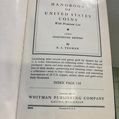 Handbook of United State Coins with Premium List Book - Nineteenth Edition by R.S Yeoman
