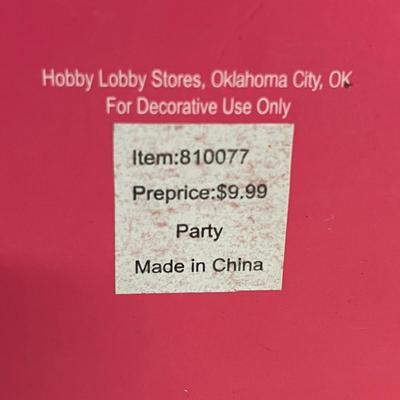 Pink Gift Box with Glitter Lid