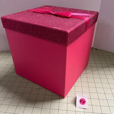 Pink Gift Box with Glitter Lid