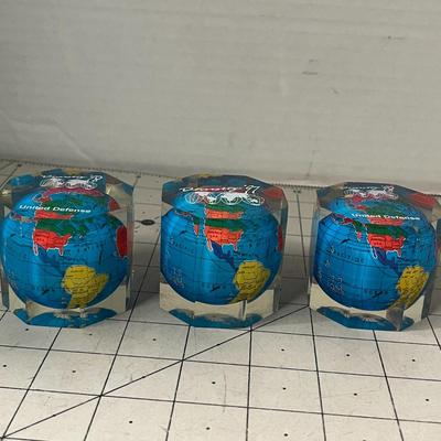 Set of 6 Globe Paperweights!