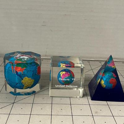 Set of 6 Globe Paperweights!