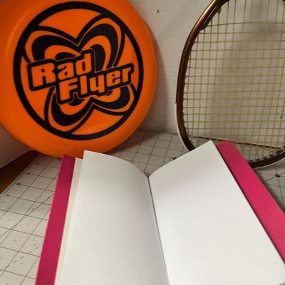 Various Kids Toys, Sunglasses, Basket, Notebook and Tennis Racquet