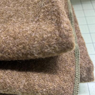 Brown Wool Blanket- 66x80